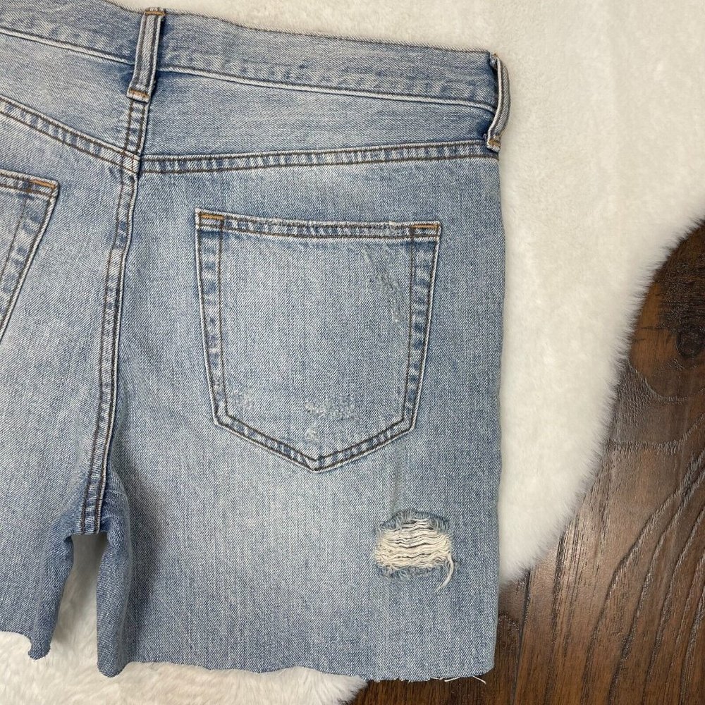 We the Free People Denim Shorts 29 Light Wash Blue Distressed Women - Picture 6 of 13